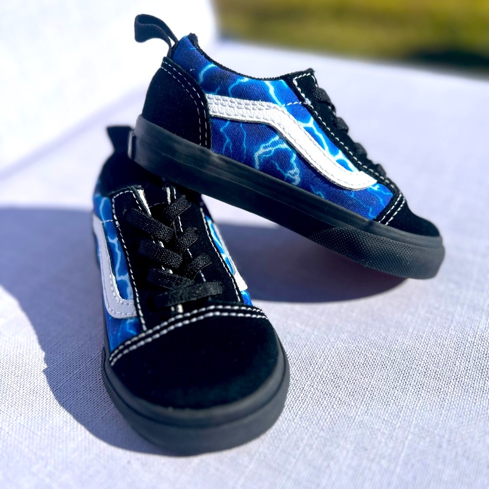 Vans lightening blue Old Skool - Toddler size 6.5